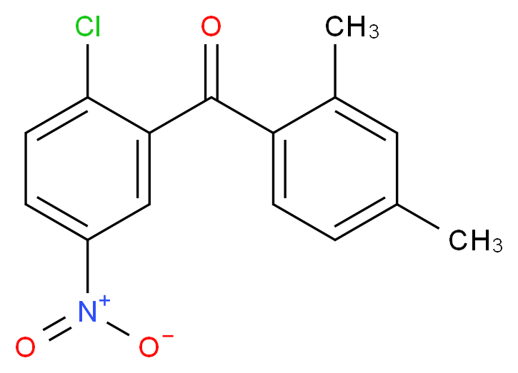 (2-chloro-5-nitrophenyl)(2,4-dimethylphenyl)methanone_分子结构_CAS_113456-94-3)