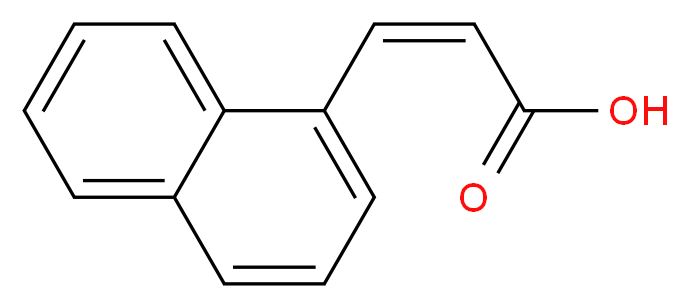 (2Z)-3-(naphthalen-1-yl)prop-2-enoic acid_分子结构_CAS_13026-12-5