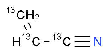 (1,2,3-<sup>1</sup><sup>3</sup>C<sub>3</sub>)prop-2-enenitrile_分子结构_CAS_202326-55-4