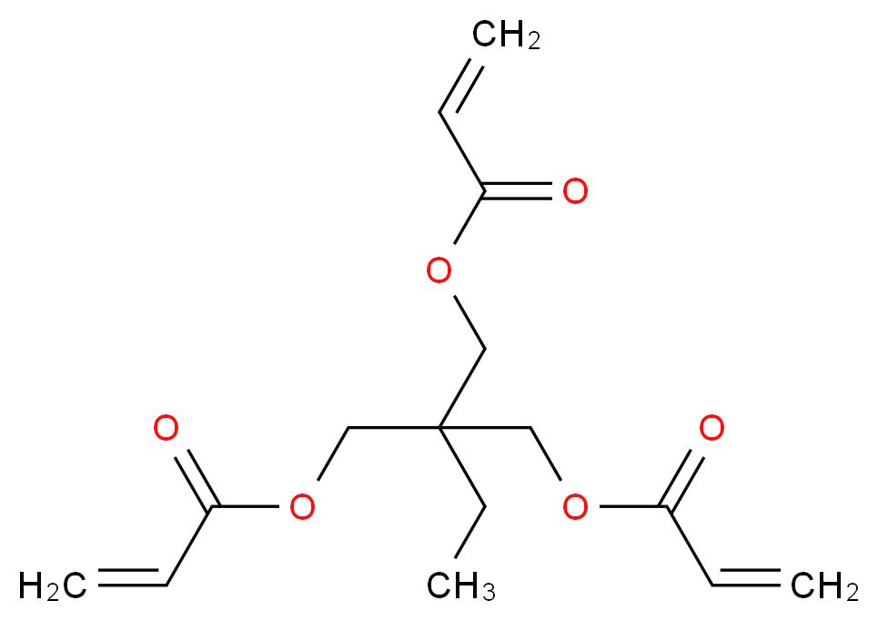 2,2-bis[(prop-2-enoyloxy)methyl]butyl prop-2-enoate_分子结构_CAS_15624-09-5