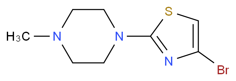 1-(4-bromo-1,3-thiazol-2-yl)-4-methylpiperazine_分子结构_CAS_919352-66-2