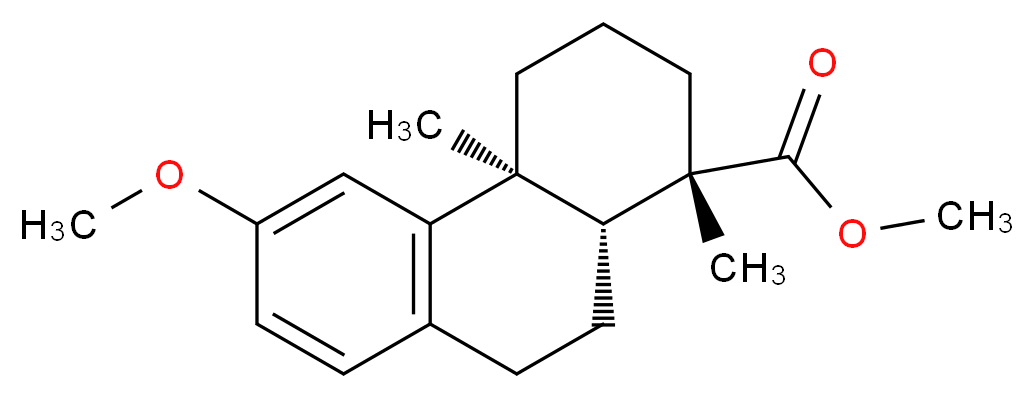 methyl (1S,4aS,10aR)-6-methoxy-1,4a-dimethyl-1,2,3,4,4a,9,10,10a-octahydrophenanthrene-1-carboxylate_分子结构_CAS_1231-74-9