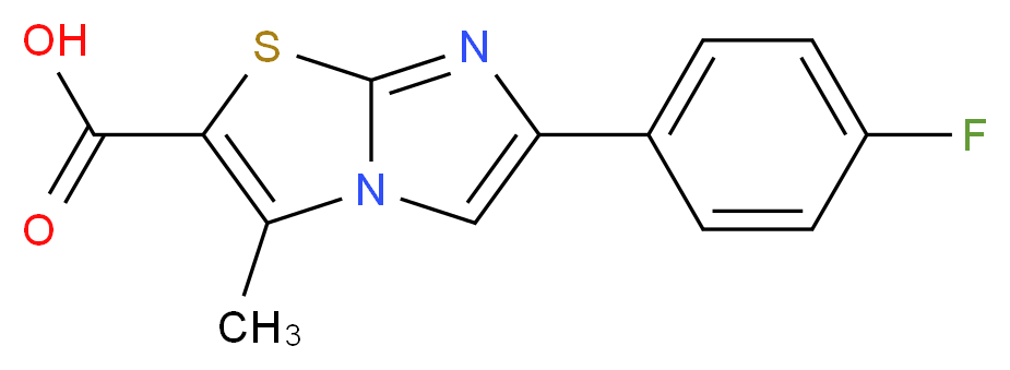 6-(4-fluorophenyl)-3-methylimidazo[2,1-b][1,3]thiazole-2-carboxylic acid_分子结构_CAS_951908-85-3)