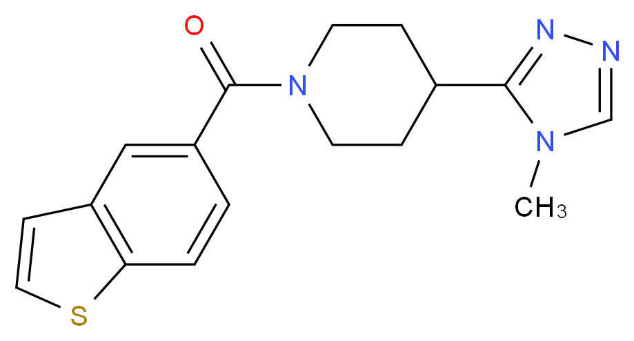 1-(1-benzothien-5-ylcarbonyl)-4-(4-methyl-4H-1,2,4-triazol-3-yl)piperidine_分子结构_CAS_)