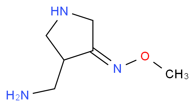 (R/S)-4-(Aminomethyl)-3-pyrrolidinone O-Methyloxime Dichloride_分子结构_CAS_215229-16-6)