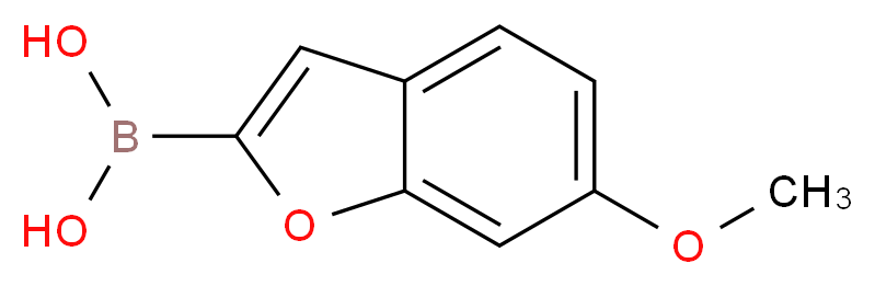 (6-methoxy-1-benzofuran-2-yl)boronic acid_分子结构_CAS_952737-54-1