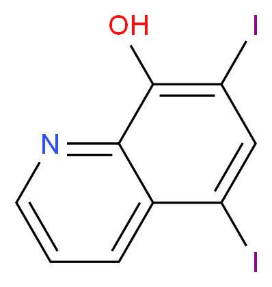 5,7-DIIODO-8-HYDROXYQUINOLINE_分子结构_CAS_83-73-8)