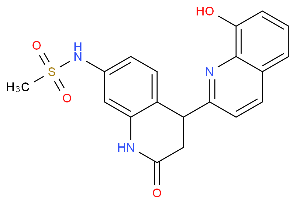 N-(8-hydroxy-2'-oxo-1',2',3',4'-tetrahydro-2,4'-biquinolin-7'-yl)methanesulfonamide_分子结构_CAS_)