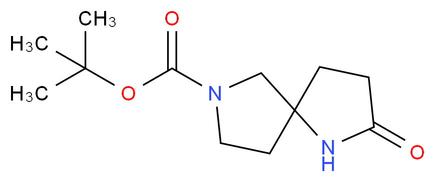 tert-Butyl 2-oxo-1,7-diazaspiro-[4.4]nonane-7-carboxylate_分子结构_CAS_1160246-72-9)