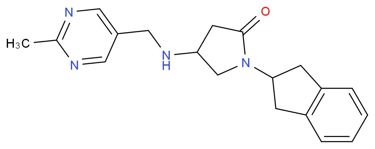 1-(2,3-dihydro-1H-inden-2-yl)-4-{[(2-methyl-5-pyrimidinyl)methyl]amino}-2-pyrrolidinone_分子结构_CAS_)