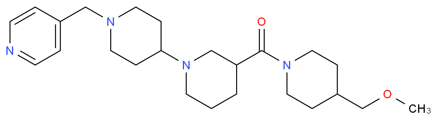 3-{[4-(methoxymethyl)piperidin-1-yl]carbonyl}-1'-(pyridin-4-ylmethyl)-1,4'-bipiperidine_分子结构_CAS_)