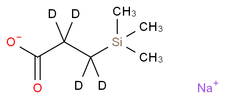 sodium 3-(trimethylsilyl)(<sup>2</sup>H<sub>4</sub>)propanoate_分子结构_CAS_24493-21-8