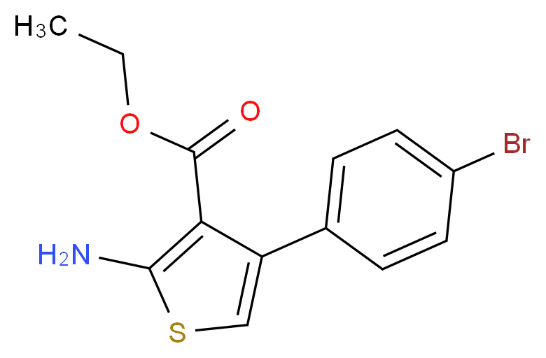 Ethyl 2-amino-4-(4-bromophenyl)thiophene-3-carboxylate_分子结构_CAS_306934-99-6)