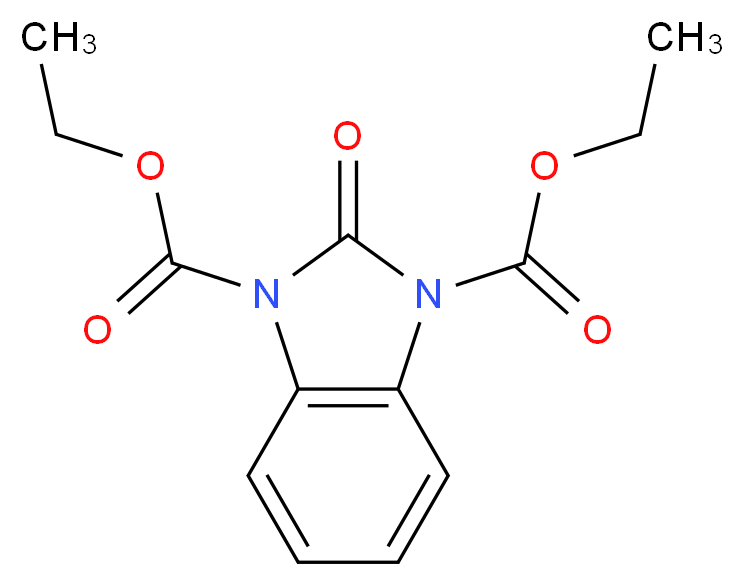 1,3-diethyl 2-oxo-2,3-dihydro-1H-1,3-benzodiazole-1,3-dicarboxylate_分子结构_CAS_161468-57-1