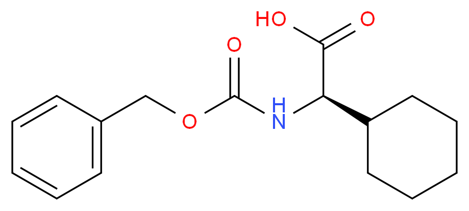 (2R)-2-{[(benzyloxy)carbonyl]amino}-2-cyclohexylacetic acid_分子结构_CAS_69901-85-5