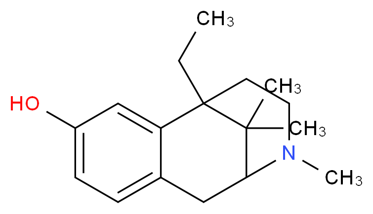 1-Ethyl-10,13,13-trimethyl-10-azatricyclo[7.3.1.02,7]trideca-2,4,6-trien-4-ol _分子结构_CAS_31676-98-9)