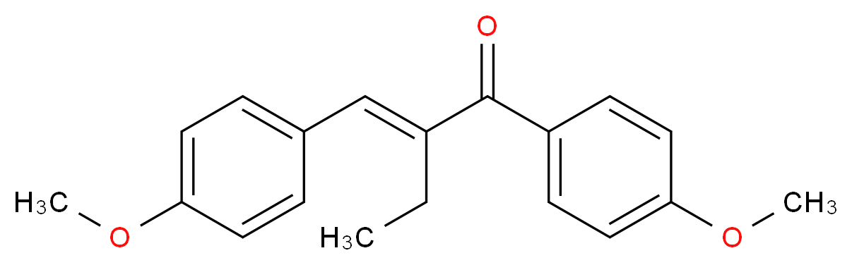 (2E)-1-(4-methoxyphenyl)-2-[(4-methoxyphenyl)methylidene]butan-1-one_分子结构_CAS_90-92-6
