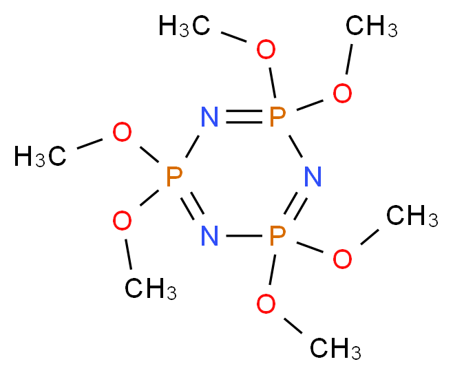 hexamethoxy-1,3,5,2$l^{5},4$l^{5},6$l^{5}-triazatriphosphinine_分子结构_CAS_957-13-1