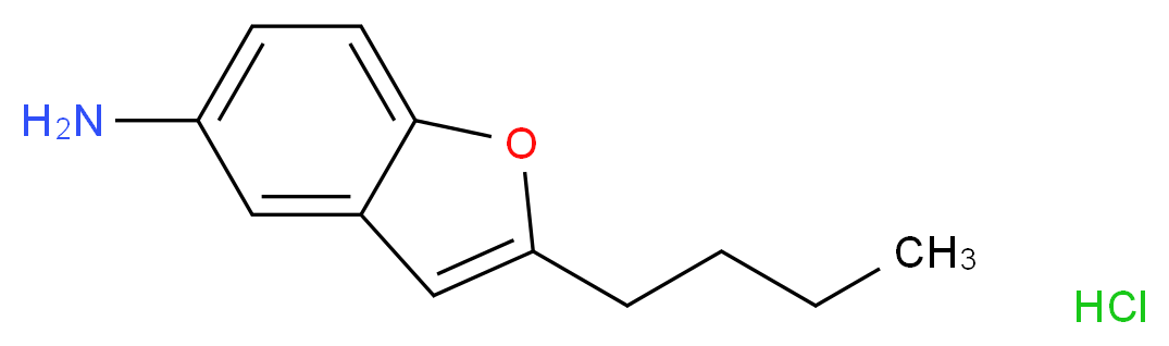 2-Butyl-5-benzofuranamine Hydrochloride _分子结构_CAS_526196-90-7)