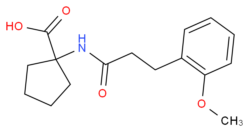 1-{[3-(2-methoxyphenyl)propanoyl]amino}cyclopentanecarboxylic acid_分子结构_CAS_)