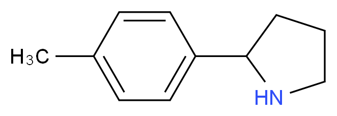 2-(4-methylphenyl)pyrrolidine_分子结构_CAS_62506-76-7