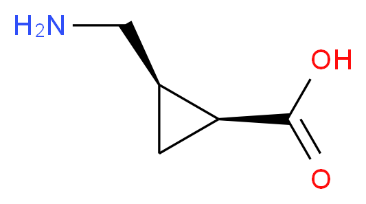 (+)-cis-2-Aminomethylcyclopropane carboxylic acid_分子结构_CAS_36489-13-1)