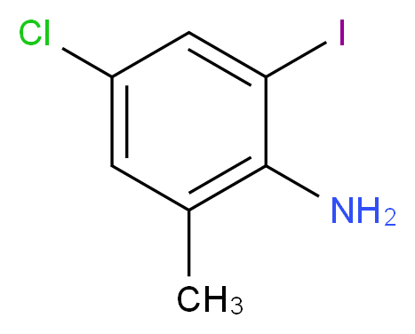 4-chloro-2-iodo-6-methylaniline_分子结构_CAS_69705-29-9