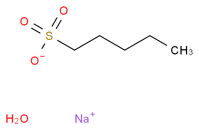 sodium hydrate pentane-1-sulfonate_分子结构_CAS_22767-49-3