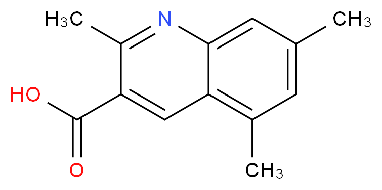 2,5,7-trimethylquinoline-3-carboxylic acid_分子结构_CAS_948290-95-7