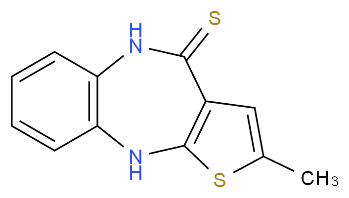 5-methyl-4-thia-2,9-diazatricyclo[8.4.0.0<sup>3</sup>,<sup>7</sup>]tetradeca-1(10),3(7),5,11,13-pentaene-8-thione_分子结构_CAS_612507-13-8