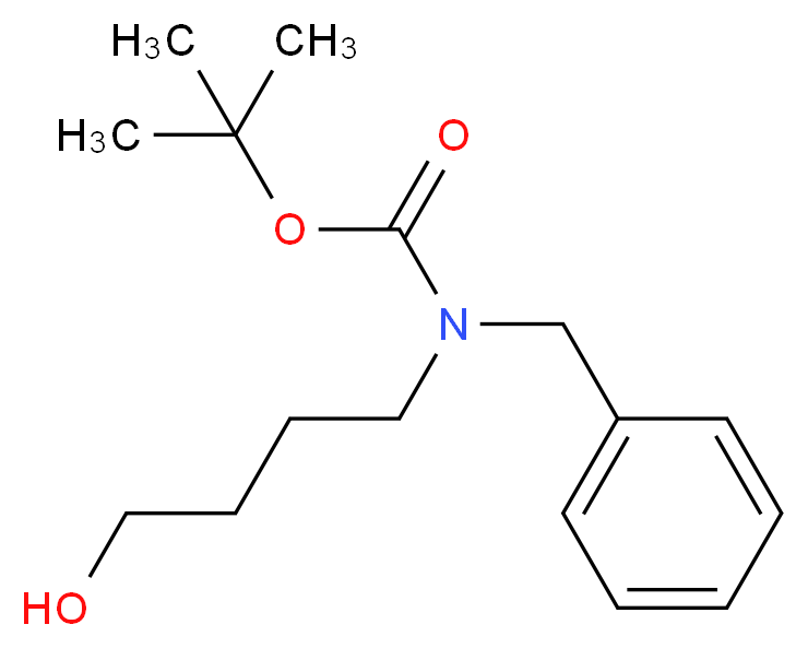 tert-butyl benzyl(4-hydroxybutyl)carbamate_分子结构_CAS_117654-86-1)