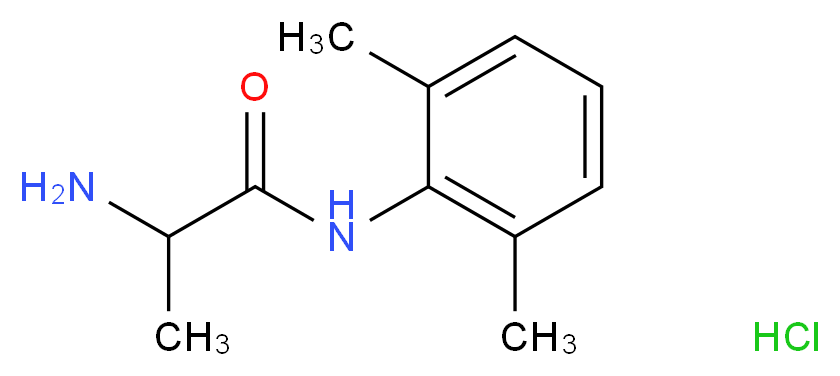 2-amino-N-(2,6-dimethylphenyl)propanamide hydrochloride_分子结构_CAS_71395-14-7