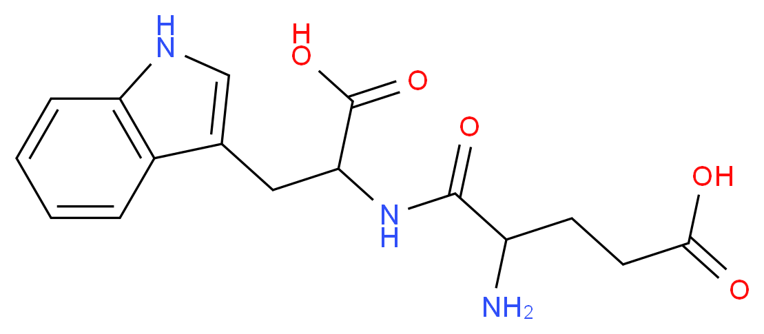 4-amino-4-{[1-carboxy-2-(1H-indol-3-yl)ethyl]carbamoyl}butanoic acid_分子结构_CAS_38101-59-6