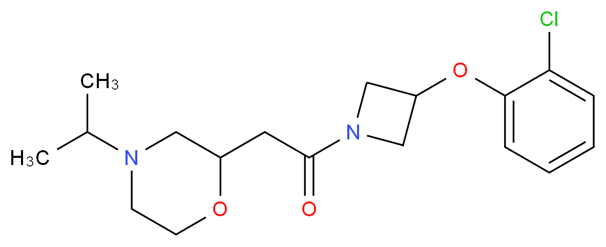 2-{2-[3-(2-chlorophenoxy)-1-azetidinyl]-2-oxoethyl}-4-isopropylmorpholine_分子结构_CAS_)