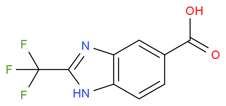 2-(trifluoromethyl)-1H-1,3-benzodiazole-5-carboxylic acid_分子结构_CAS_82791-93-3