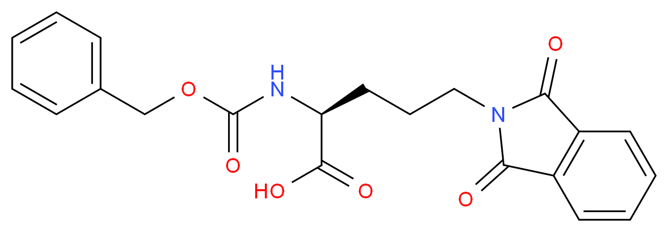 (2S)-2-{[(benzyloxy)carbonyl]amino}-5-(1,3-dioxo-2,3-dihydro-1H-isoindol-2-yl)pentanoic acid_分子结构_CAS_7767-00-2