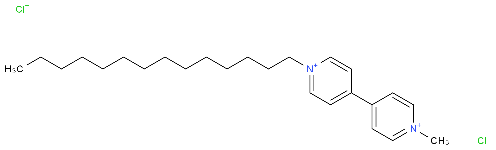 1-甲基-1′-十四烷基-4,4′-二吡啶二氯化物_分子结构_CAS_73605-96-6)