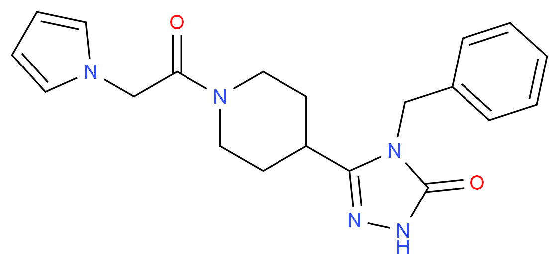 4-benzyl-5-[1-(1H-pyrrol-1-ylacetyl)piperidin-4-yl]-2,4-dihydro-3H-1,2,4-triazol-3-one_分子结构_CAS_)