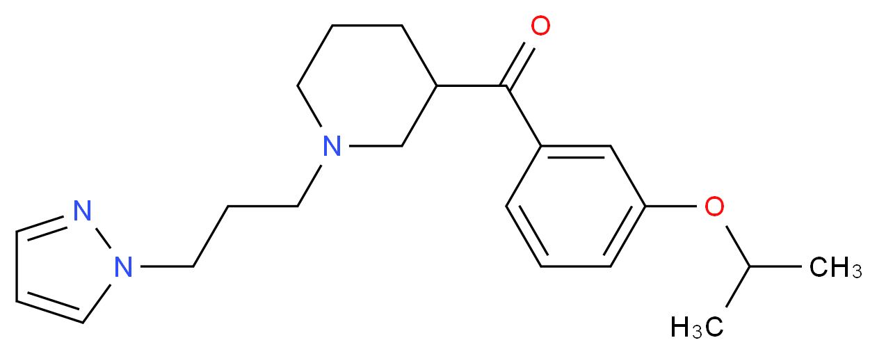 (3-isopropoxyphenyl){1-[3-(1H-pyrazol-1-yl)propyl]-3-piperidinyl}methanone_分子结构_CAS_)