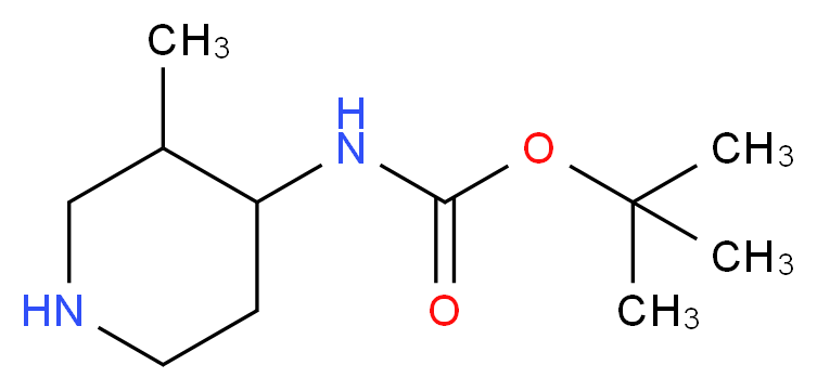 tert-butyl N-(3-methylpiperidin-4-yl)carbamate_分子结构_CAS_866538-96-7