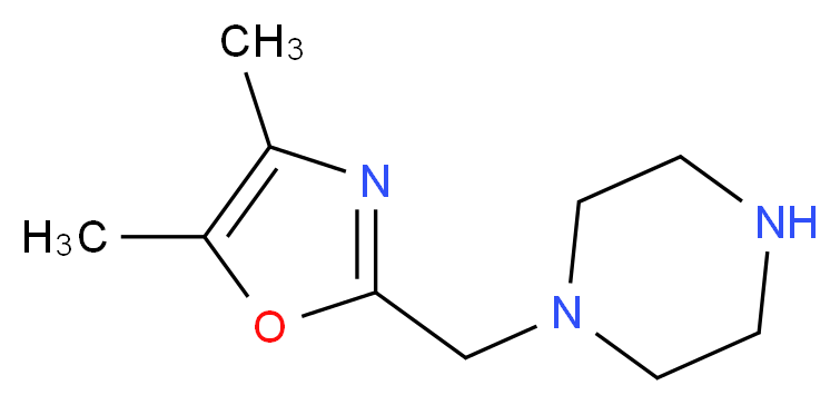 1-[(4,5-dimethyl-1,3-oxazol-2-yl)methyl]piperazine_分子结构_CAS_)
