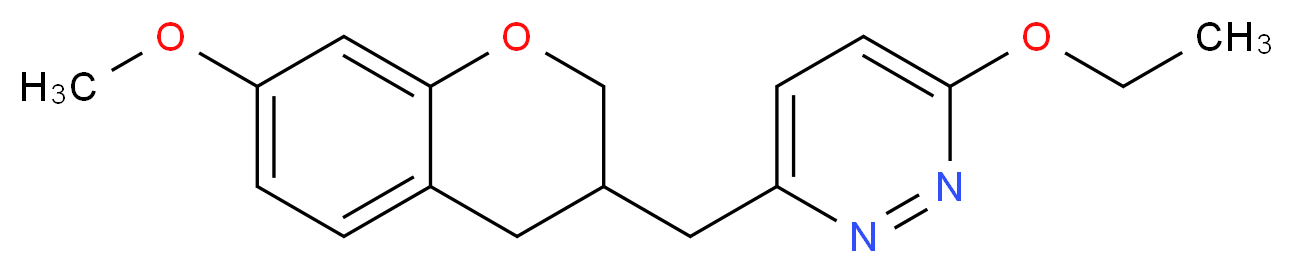 3-ethoxy-6-[(7-methoxy-3,4-dihydro-2H-chromen-3-yl)methyl]pyridazine_分子结构_CAS_)