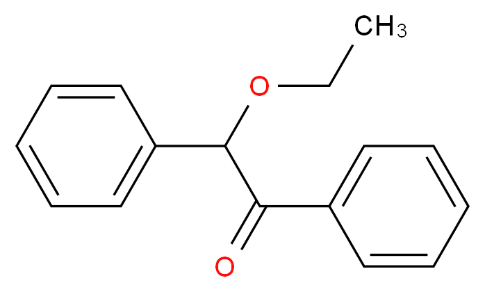2-ethoxy-1,2-diphenylethan-1-one_分子结构_CAS_574-09-4