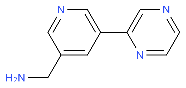 (5-(Pyrazin-2-yl)pyridin-3-yl)MethanaMine_分子结构_CAS_1346687-28-2)