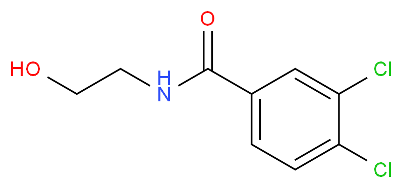 3,4-dichloro-N-(2-hydroxyethyl)benzamide_分子结构_CAS_28298-26-2