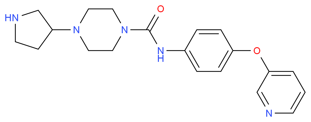 N-[4-(pyridin-3-yloxy)phenyl]-4-pyrrolidin-3-ylpiperazine-1-carboxamide_分子结构_CAS_)