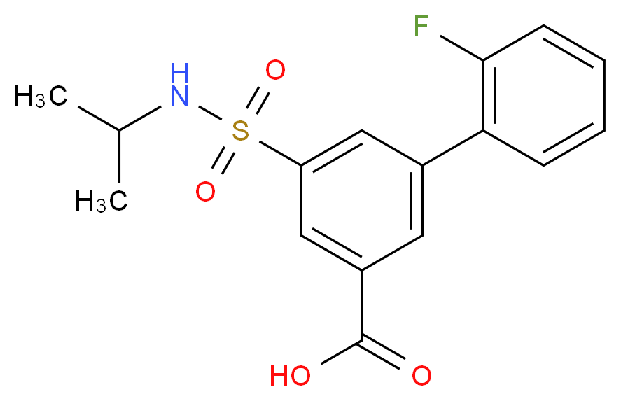 2'-fluoro-5-[(isopropylamino)sulfonyl]biphenyl-3-carboxylic acid_分子结构_CAS_)