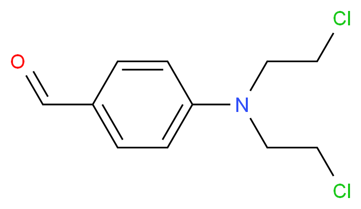 4-[bis(2-chloroethyl)amino]benzaldehyde_分子结构_CAS_1208-03-3