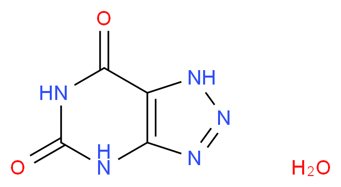 1H,4H,5H,6H,7H-[1,2,3]triazolo[4,5-d]pyrimidine-5,7-dione hydrate_分子结构_CAS_1468-26-4