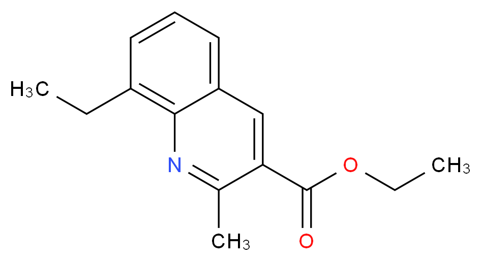 8-ETHYL-2-METHYLQUINOLINE-3-CARBOXYLIC ACID ETHYL ESTER_分子结构_CAS_948291-37-0)